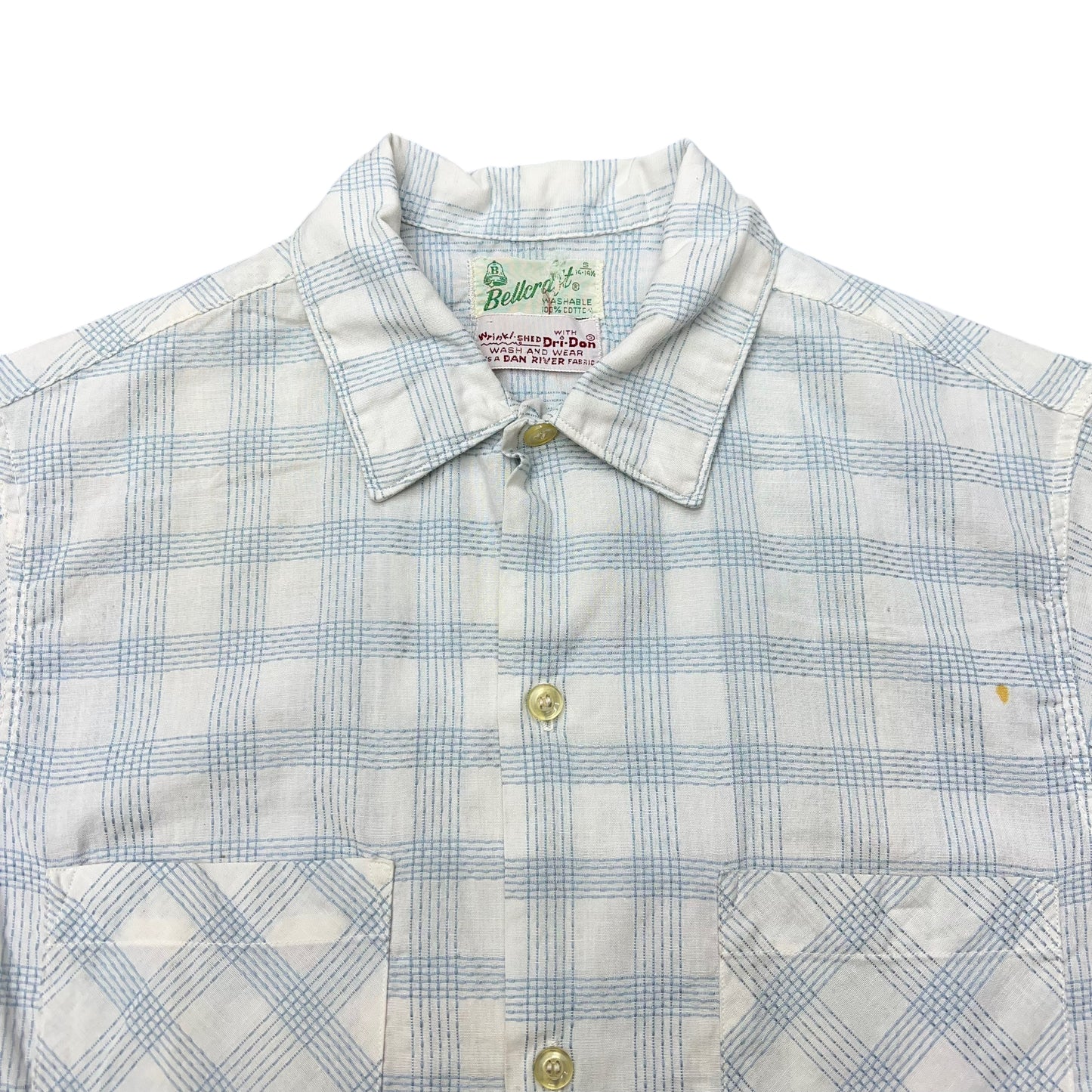 1950s Dan River cotton plaid shirt (S)