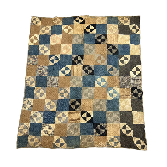 1910s-1920s Calico quilt (73”x63”)