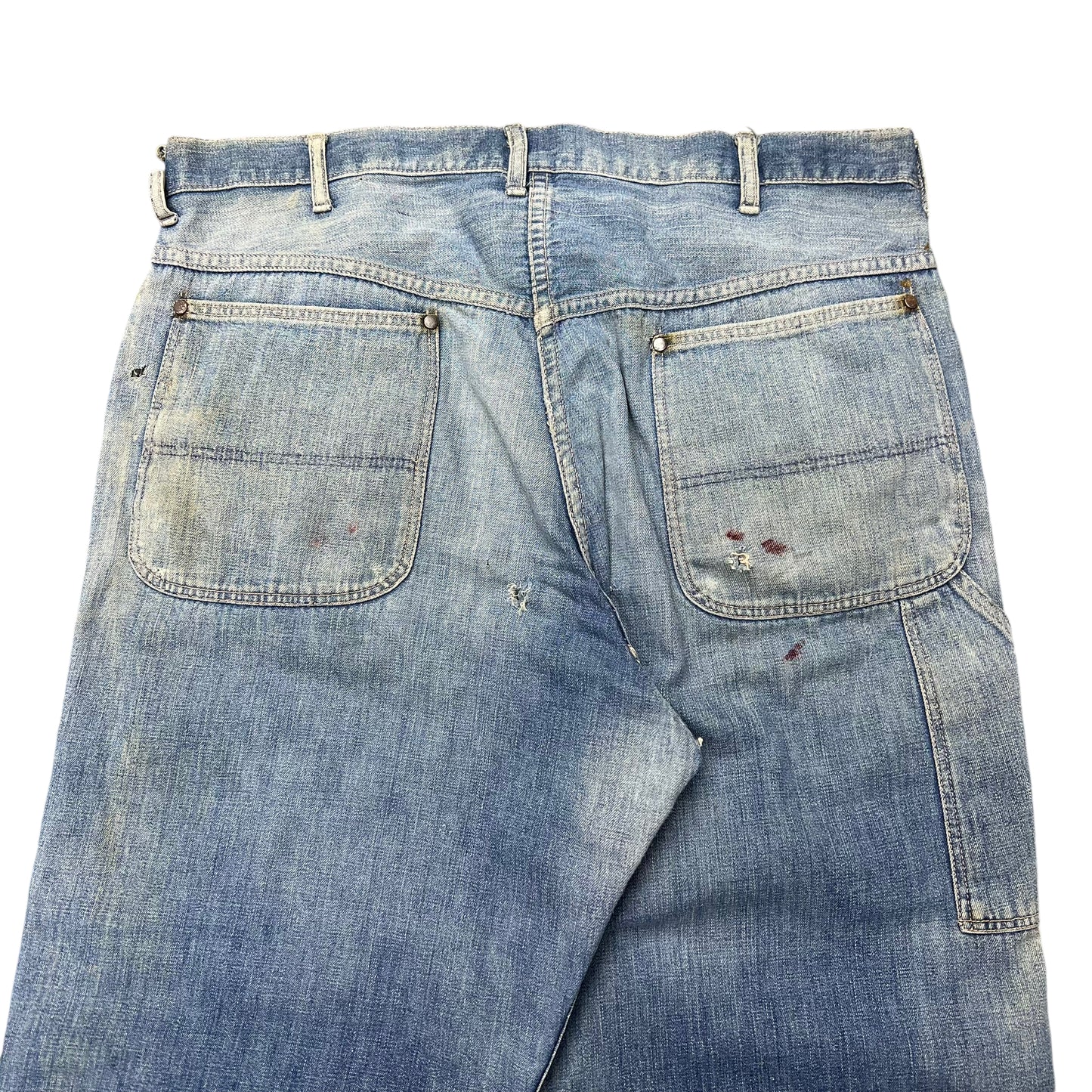 1930s 1940s As-is donut button fly denim carpenter jeans (34w)