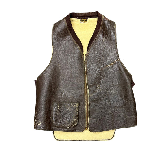 1930s Sherpa leather vest (M/L)