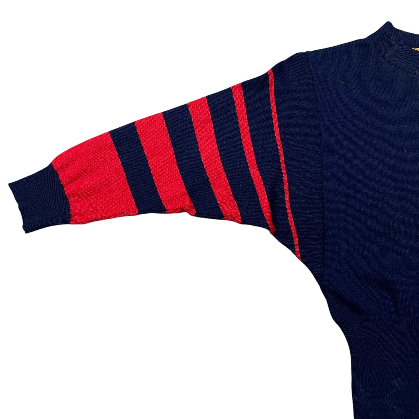 1950s Women’s Jantzen red & navy striped knit sweater (XS)