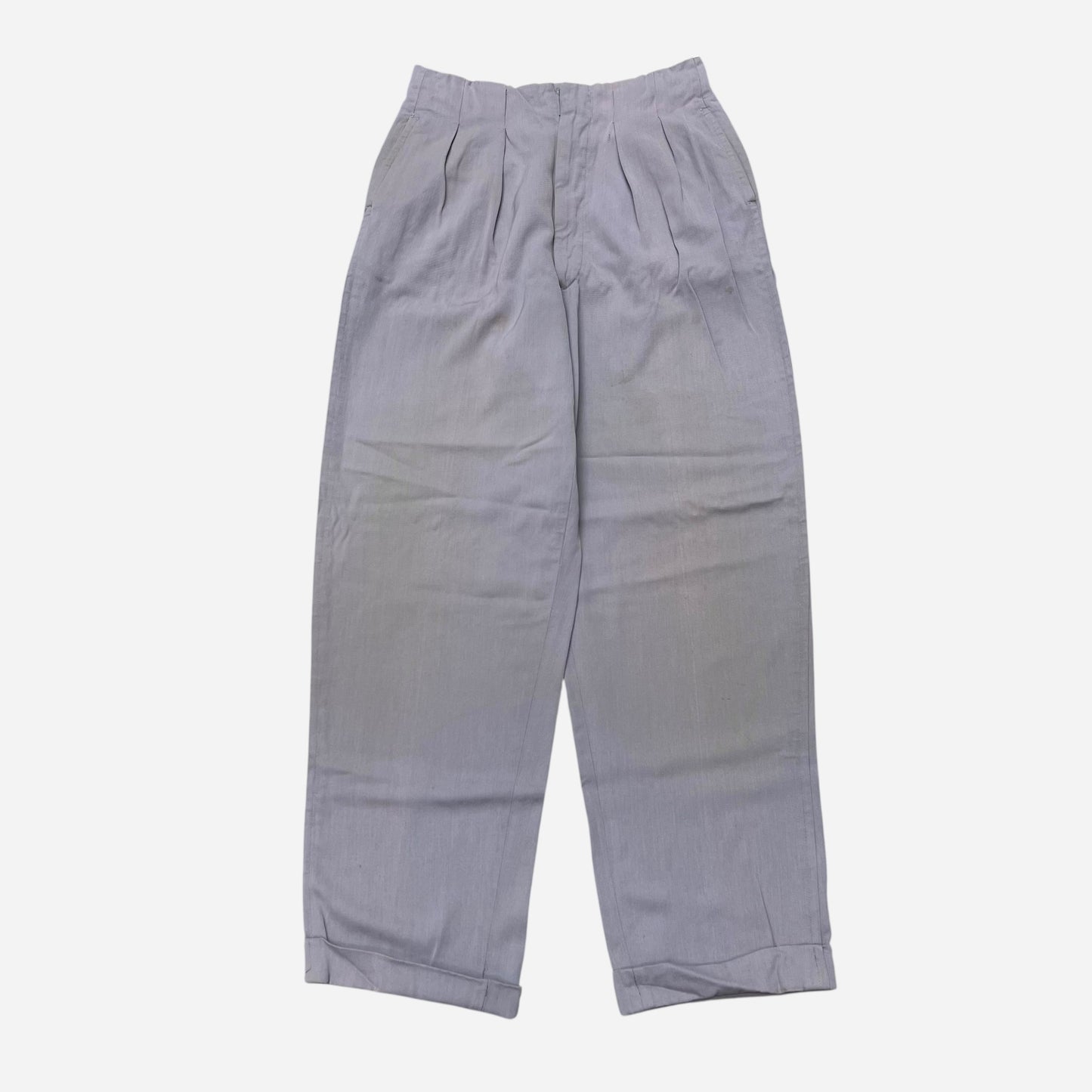 1940s Purple rayon pleated pants (29w)