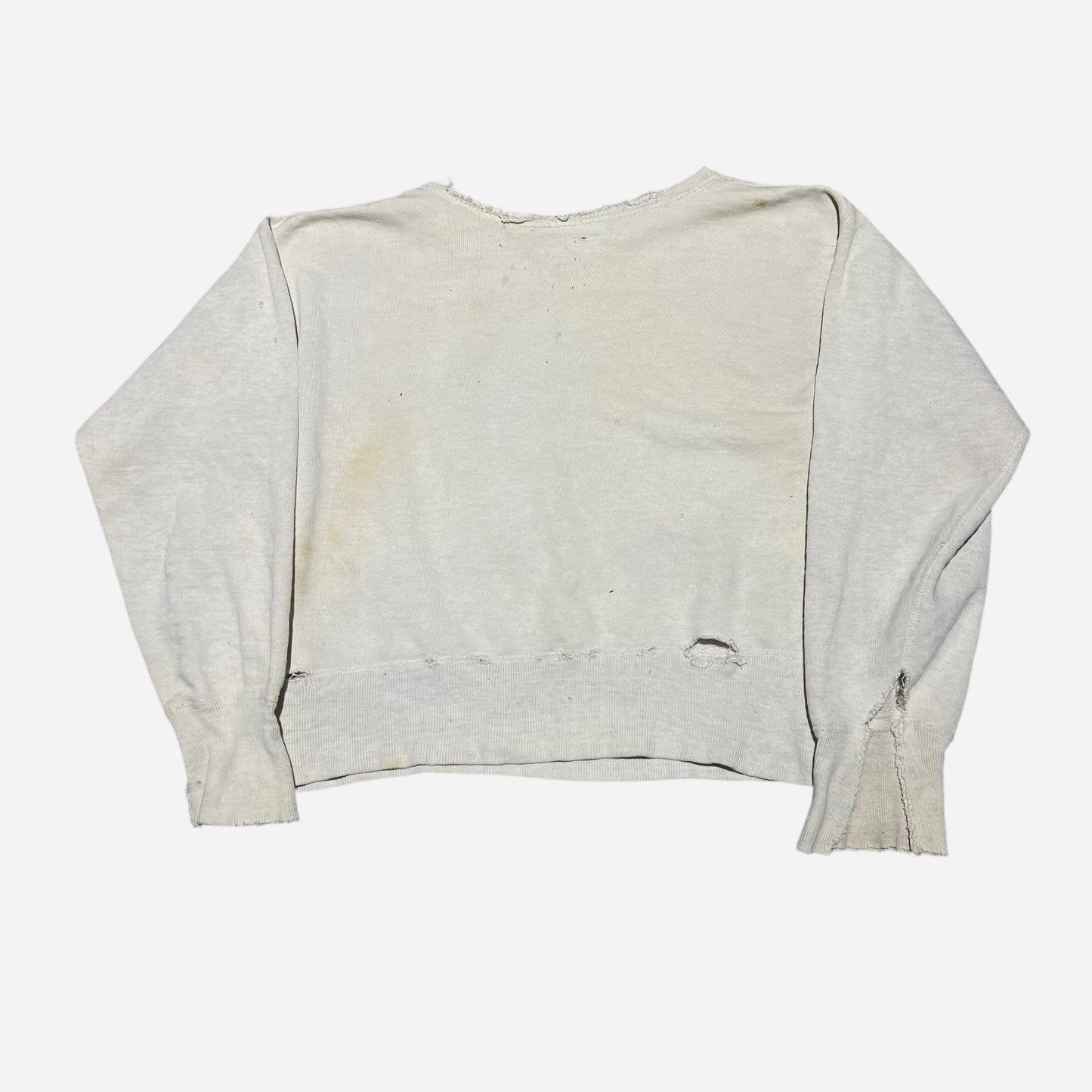 1940s 1950s Gray two toned boxy sweatshirt (S)