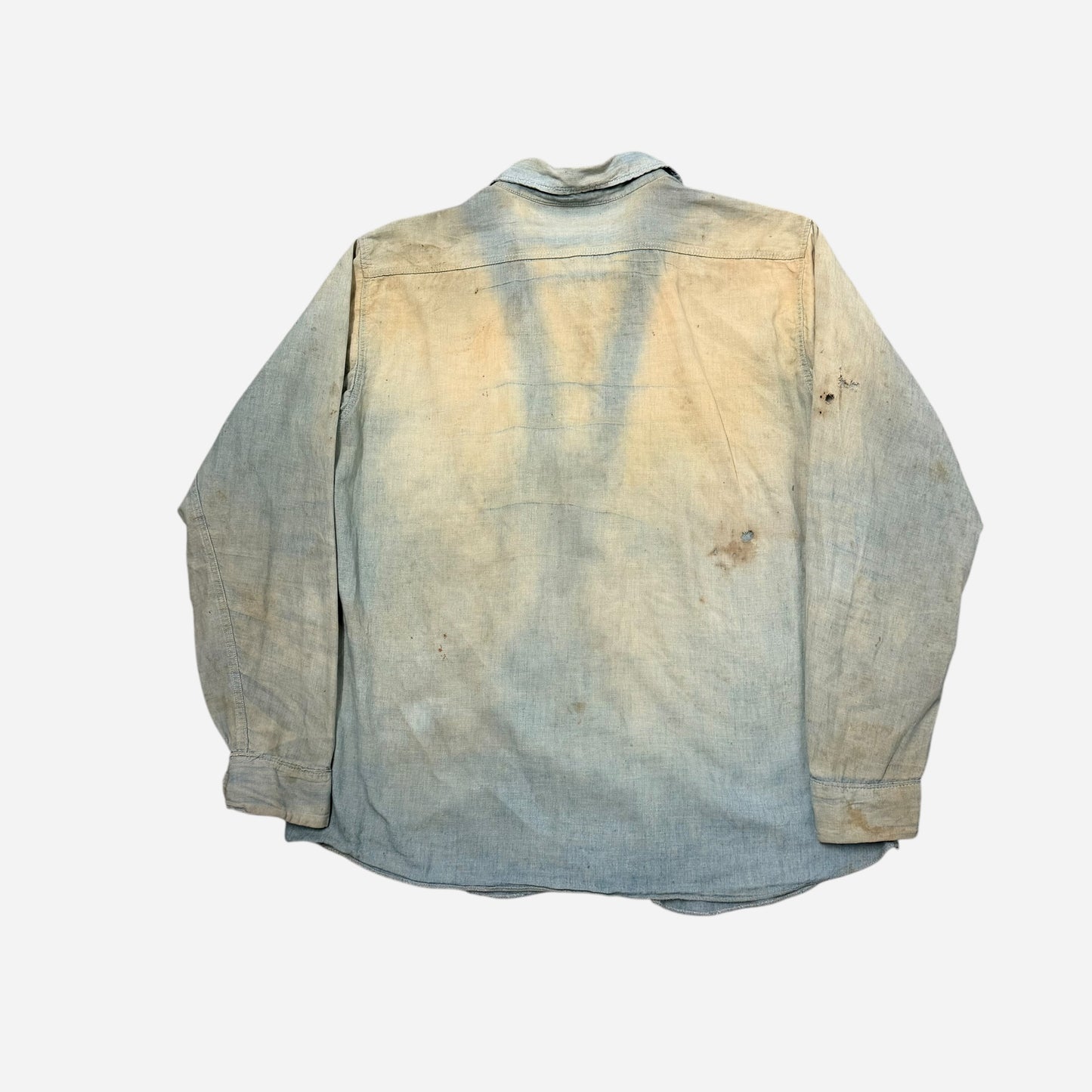 1940s Sun faded chambray shirt (L)