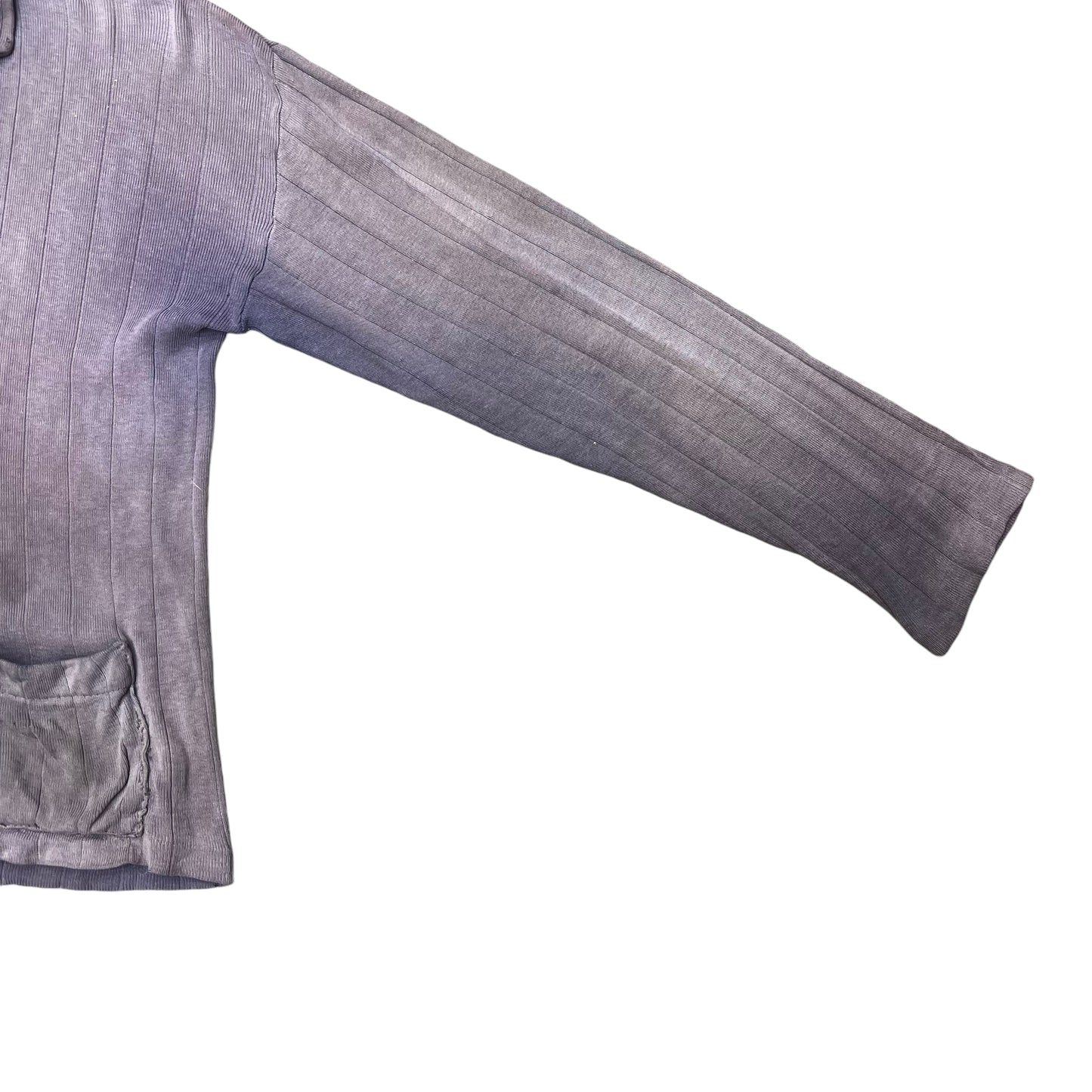 1940s Sun faded & distressed purple cotton cardigan (S/M)