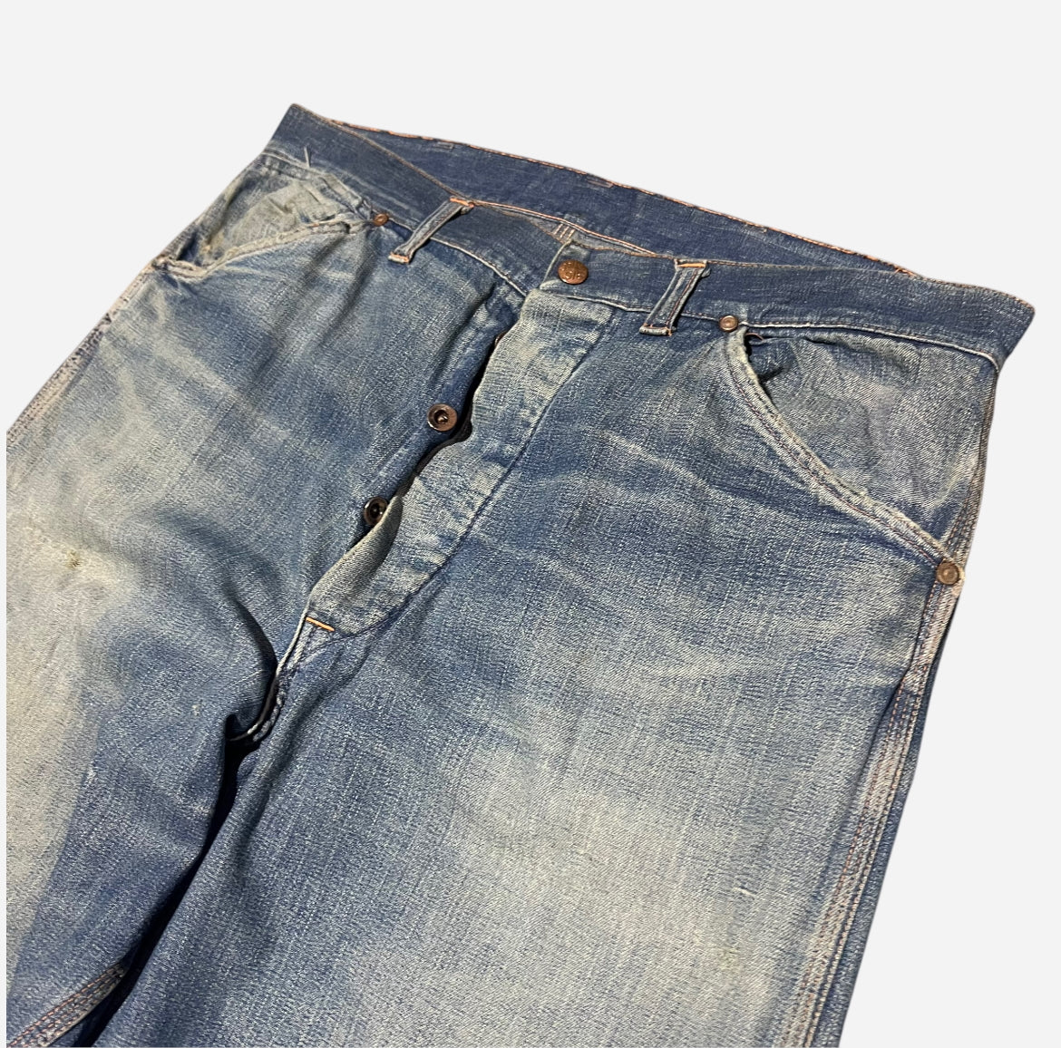 1940s Big Mac donut button fly denim jeans (34w)