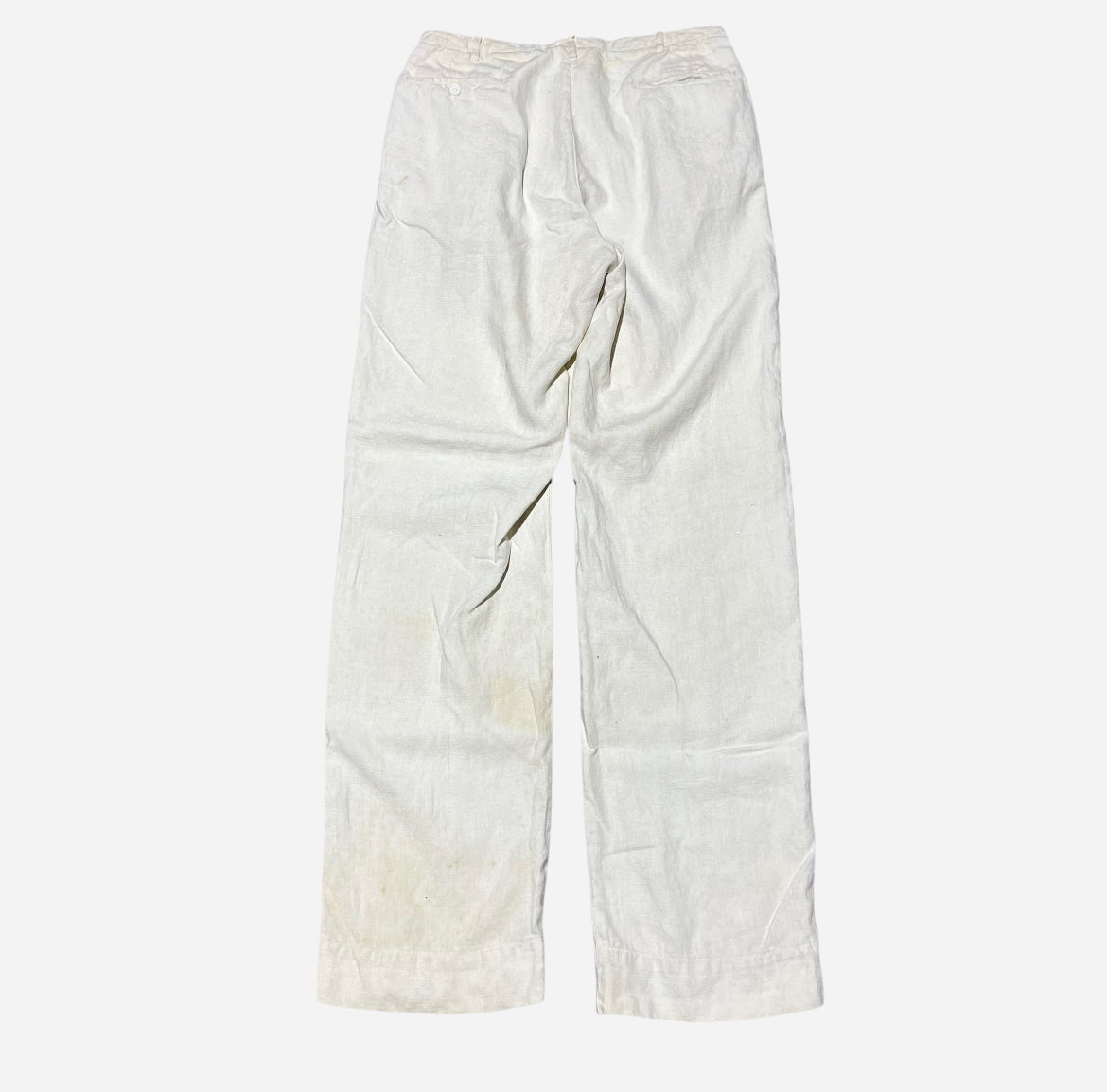 1930s Happy Man white linen pleated pants (29w)