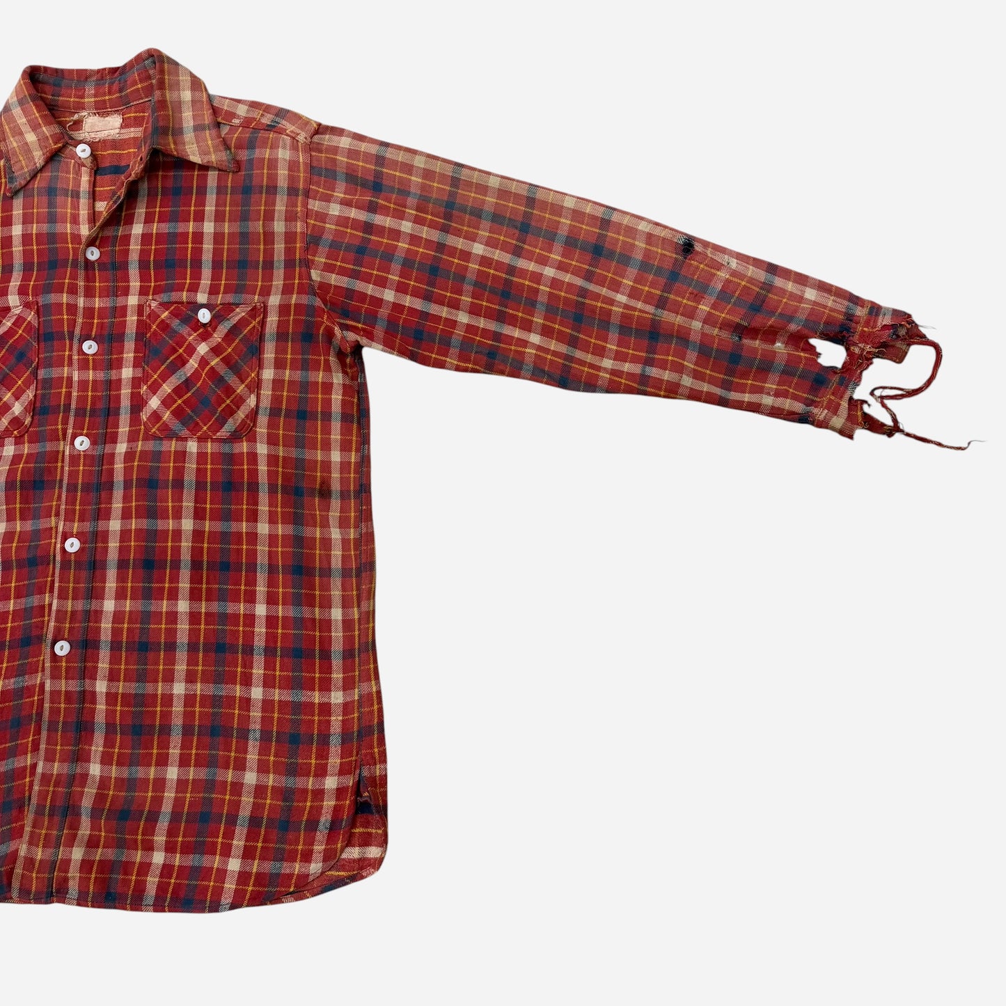1930s 1940s Winter Wear cotton flannel shirt (L)
