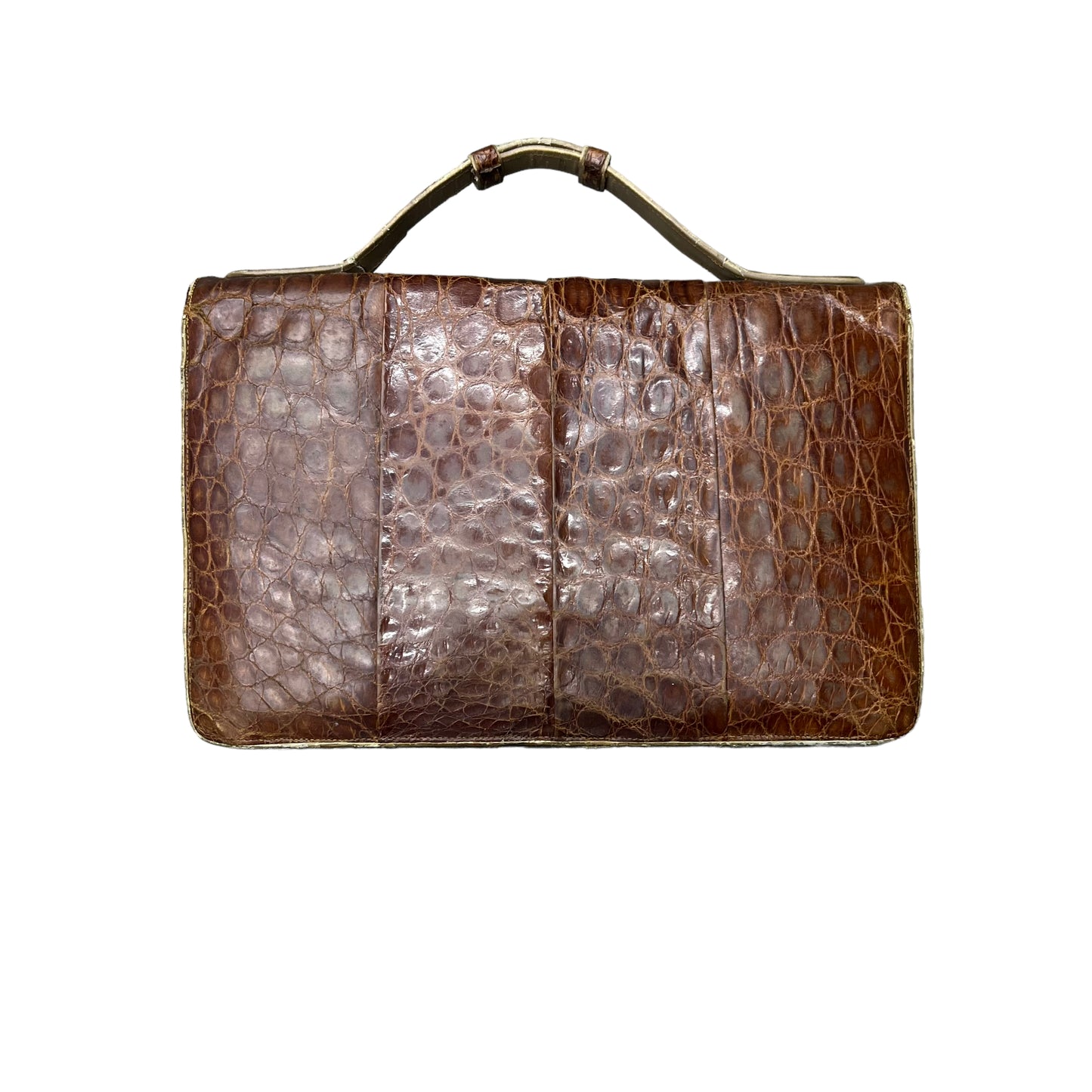 1940s Alligator leather hand bag