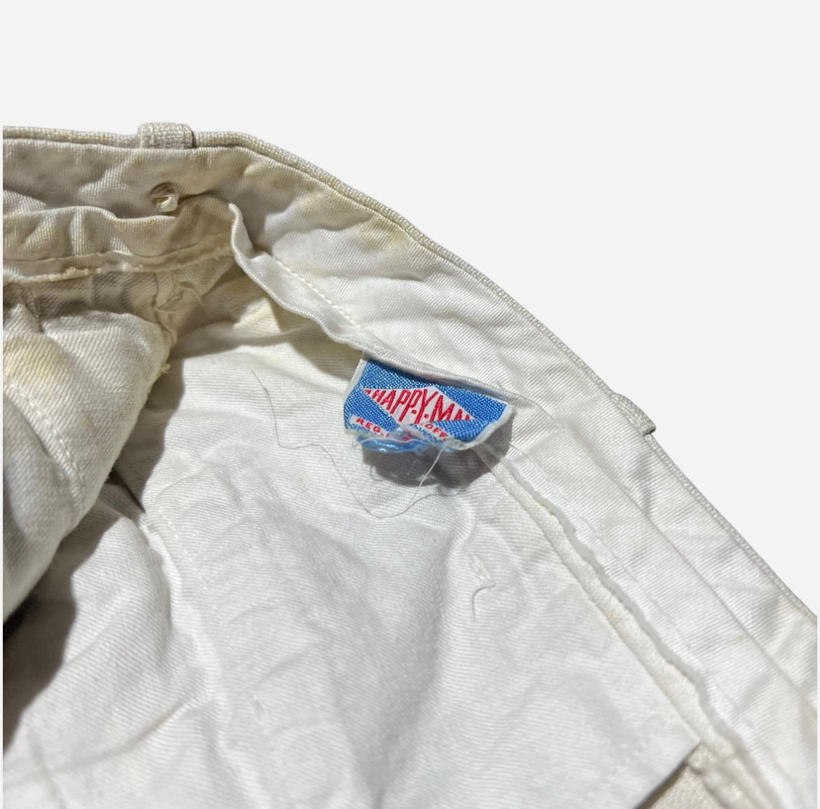 1930s Happy Man white linen pleated pants (29w)