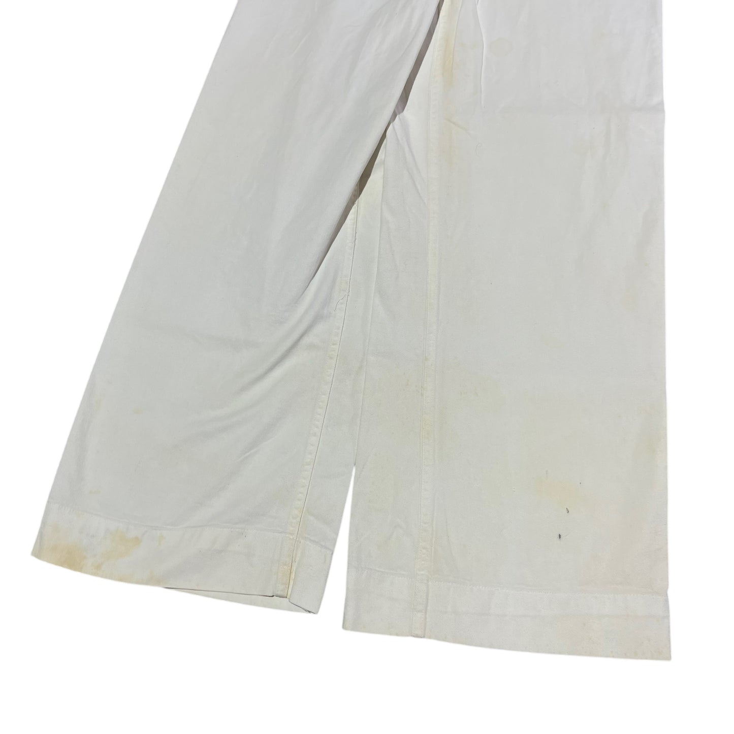 1940s WWII USN white wide leg flared pants (28w)