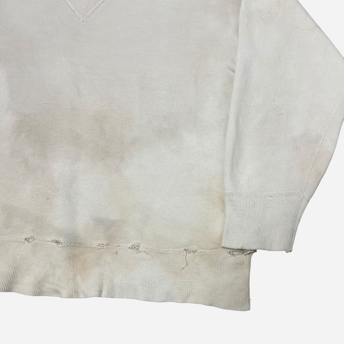 1950s White double V sweatshirt (M/L)