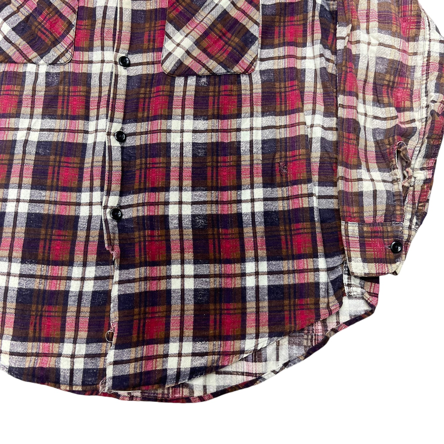 1950s Penney’s Big Mac burgundy plaid cotton shirt flannel (L)