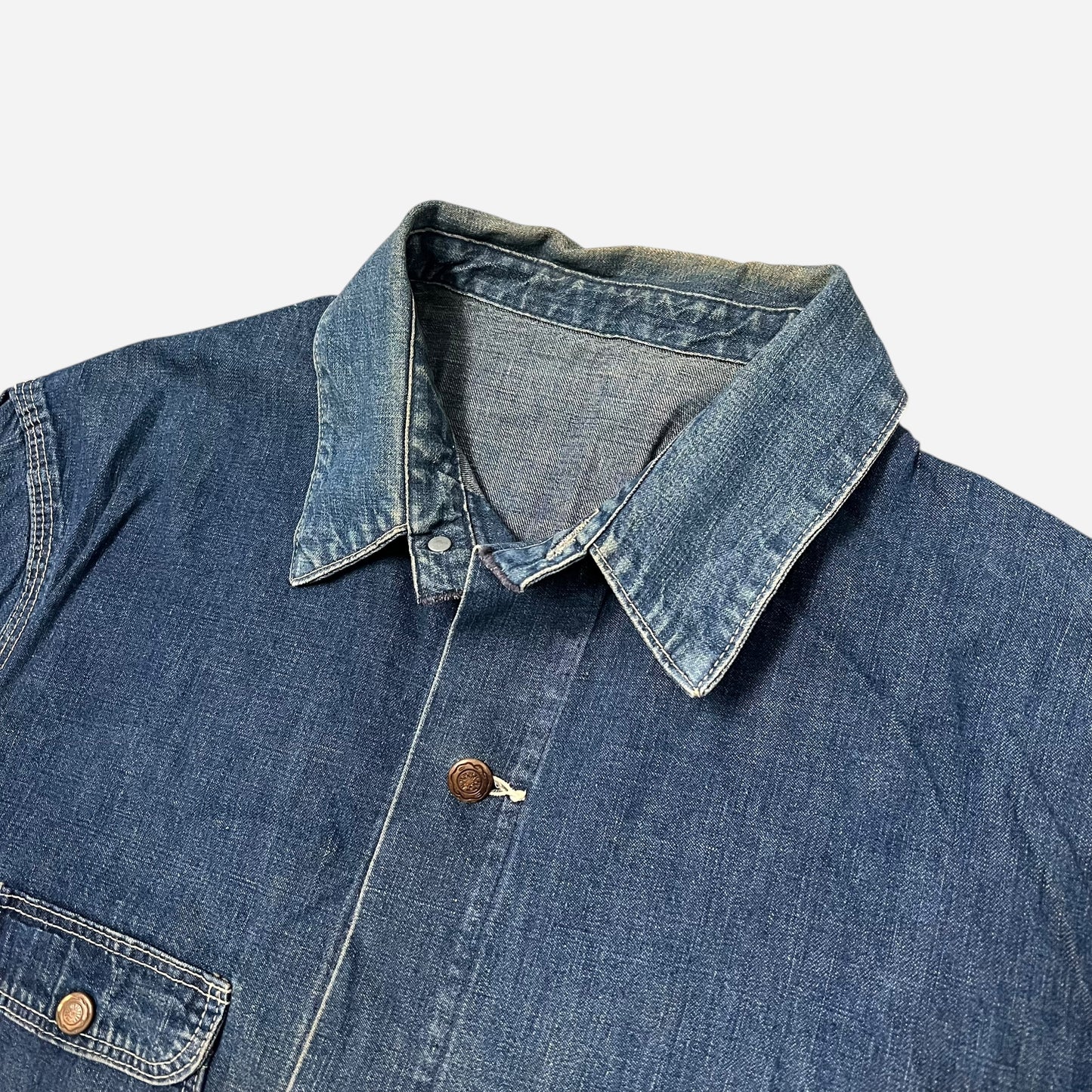 1950s Unbranded denim chore jacket (XL)