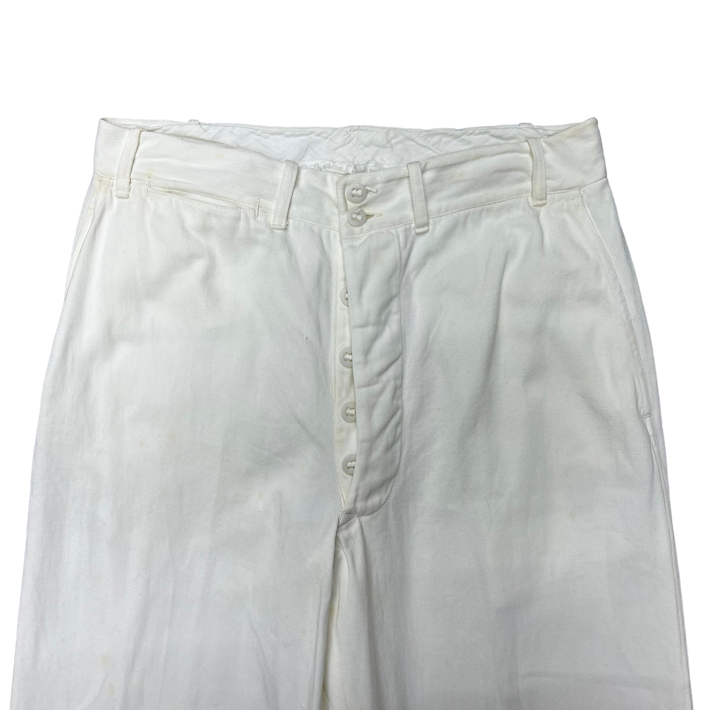 1930s Early WWII white USN sailor pants