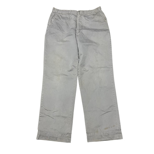 1950s Gray sail cloth chino work pants (34w)