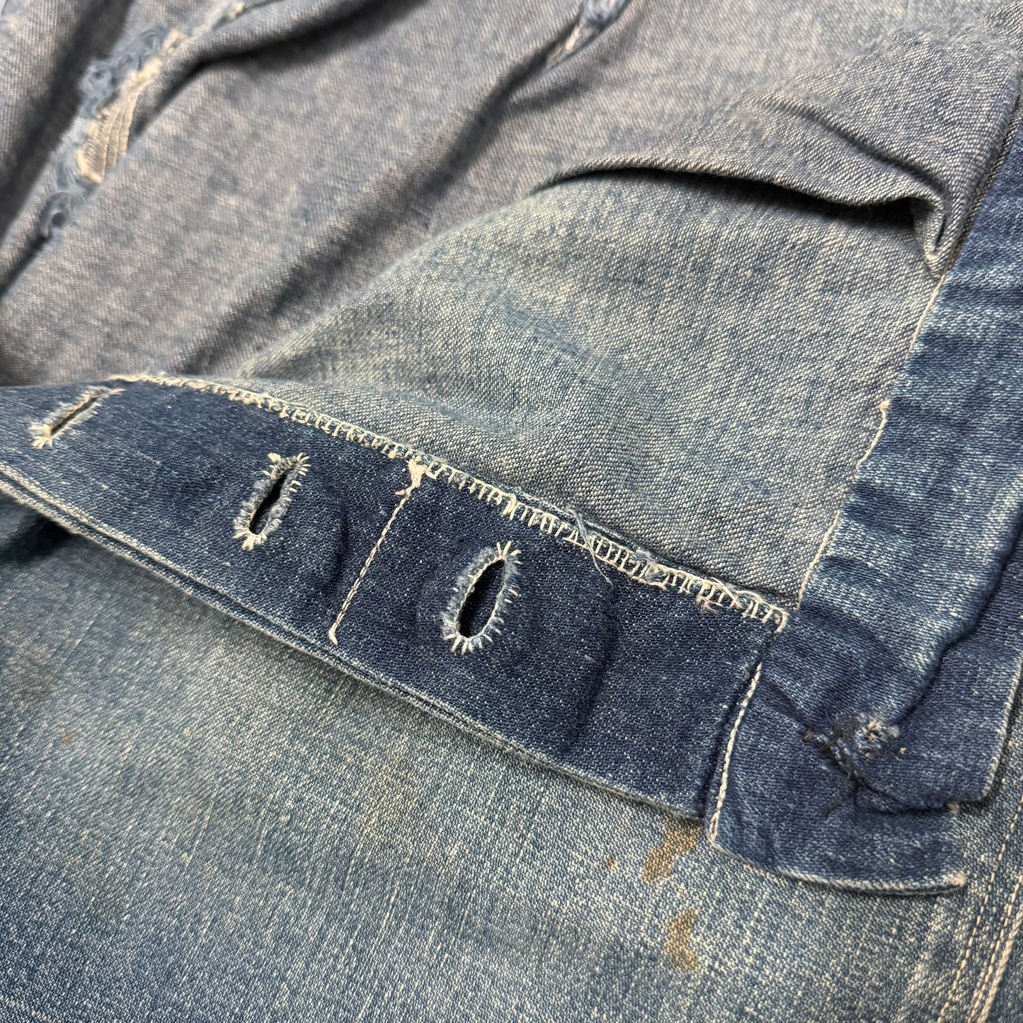 1910s Amoskeag denim split back cinch selvedge jeans (40w)