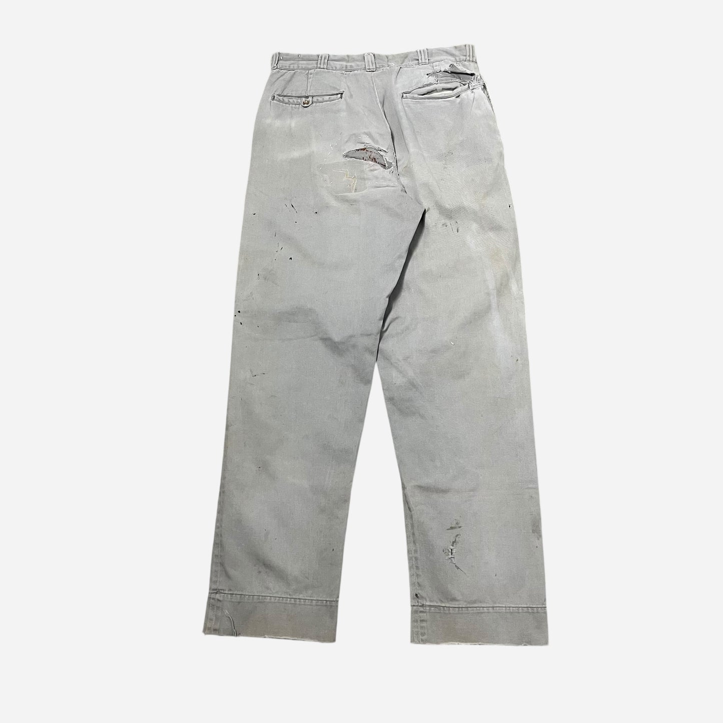 1950s Powerhouse heavily repaired gray chinos (32w)