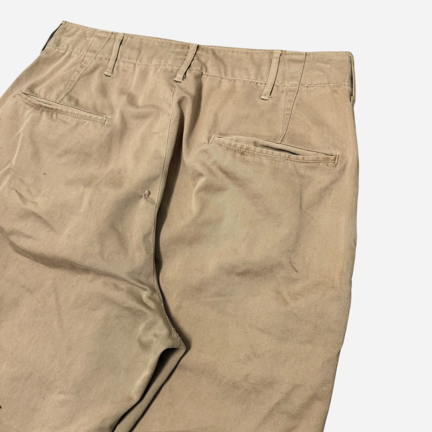 1940s WWII US Army button fly khaki chinos (32w)