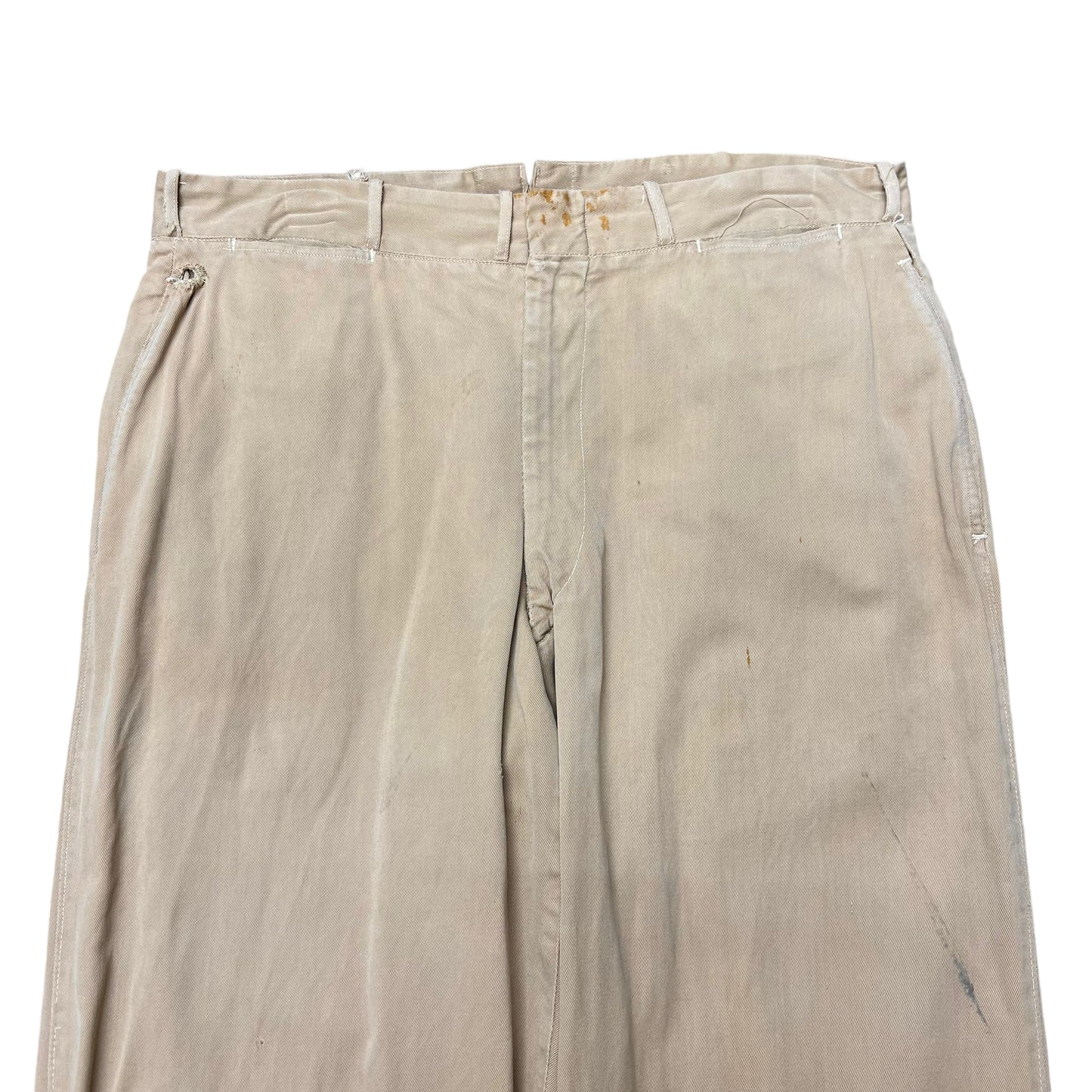 1940s Khaki USN worn chinos (33w)