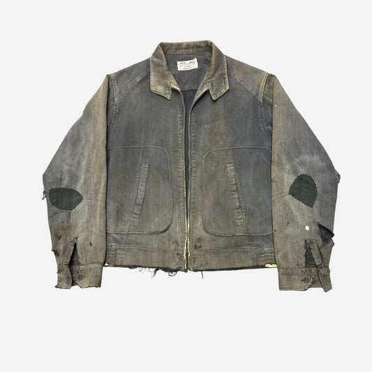 1950s Gray pique cotton jacket (M)