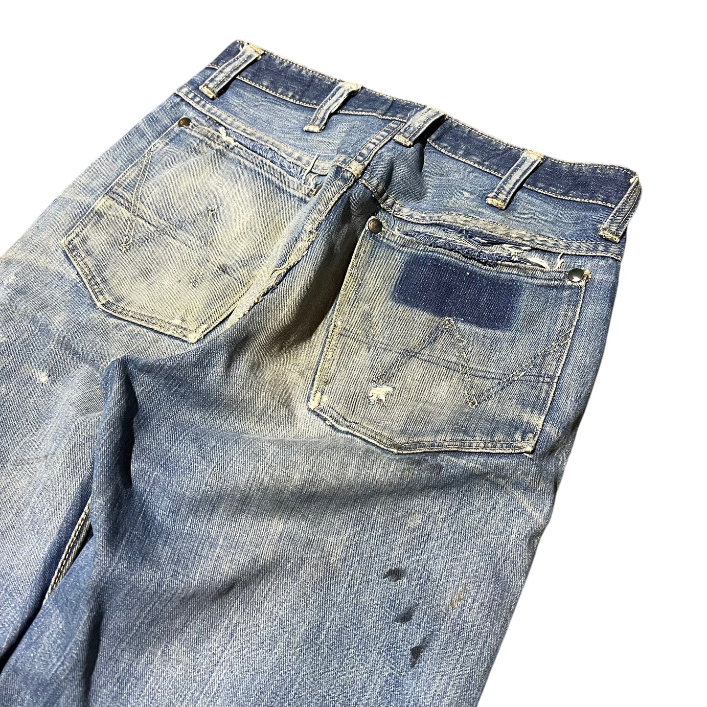 1950s Wrangler Blue Bell distressed denim jeans (29w)