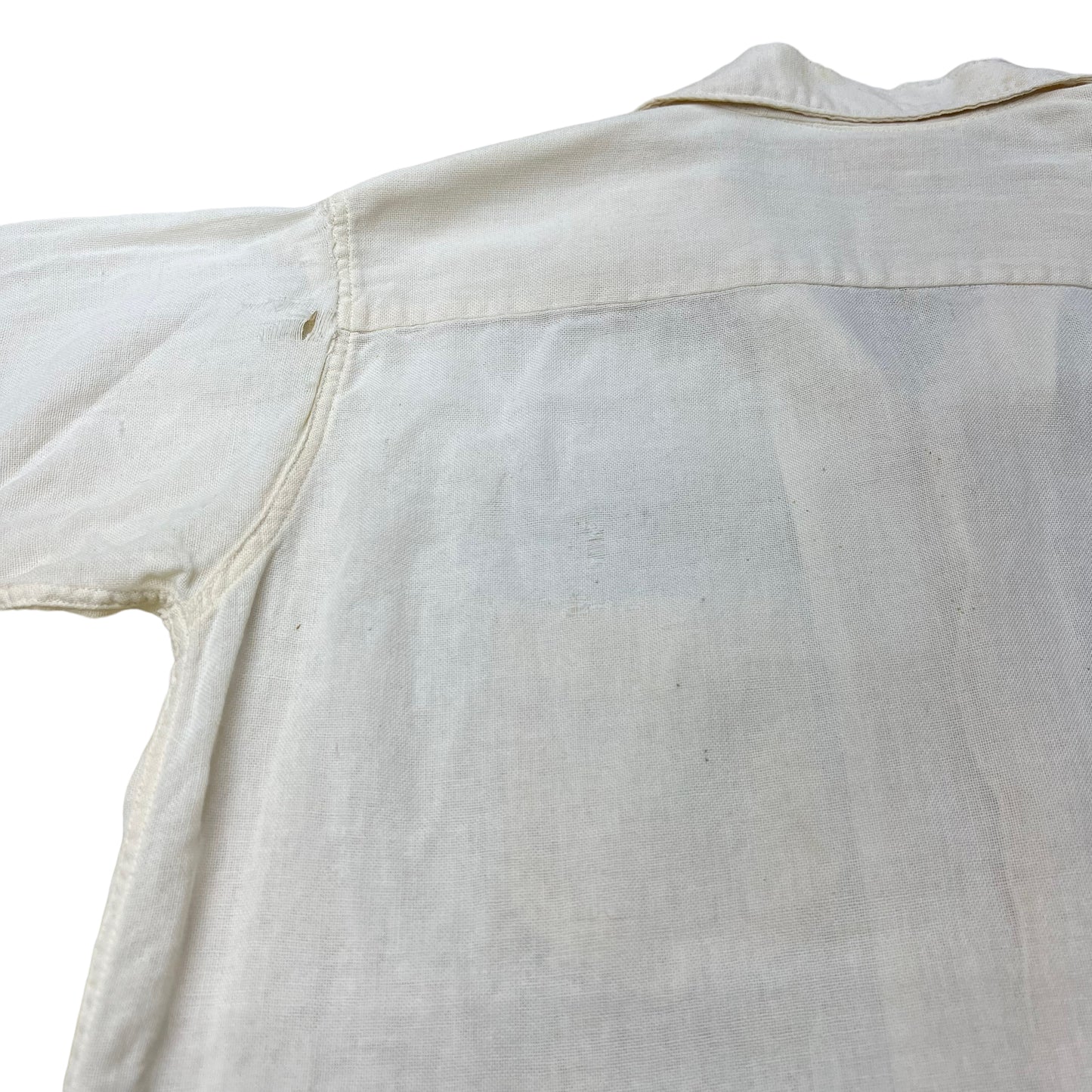 1940s Brooks Lane white linen shirt (M)