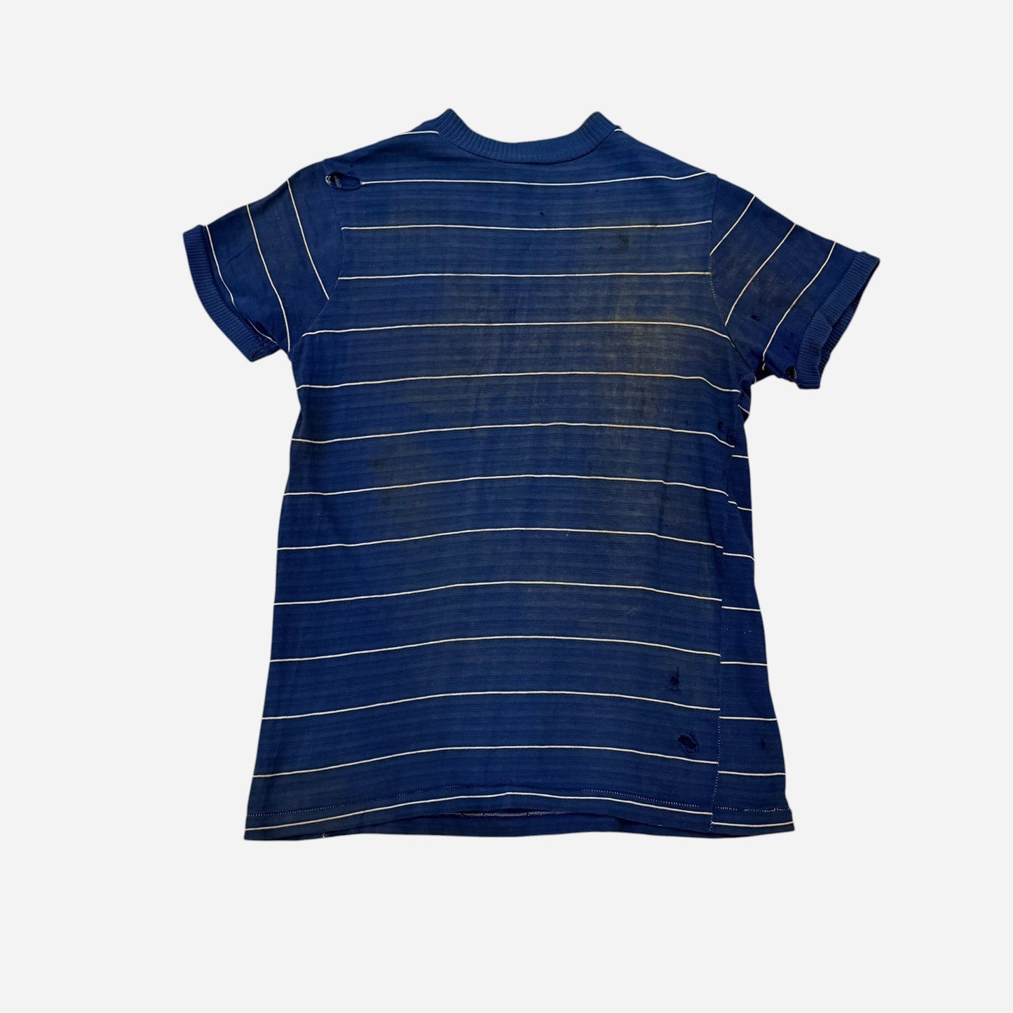 1950s Blue cotton striped t shirt (S)