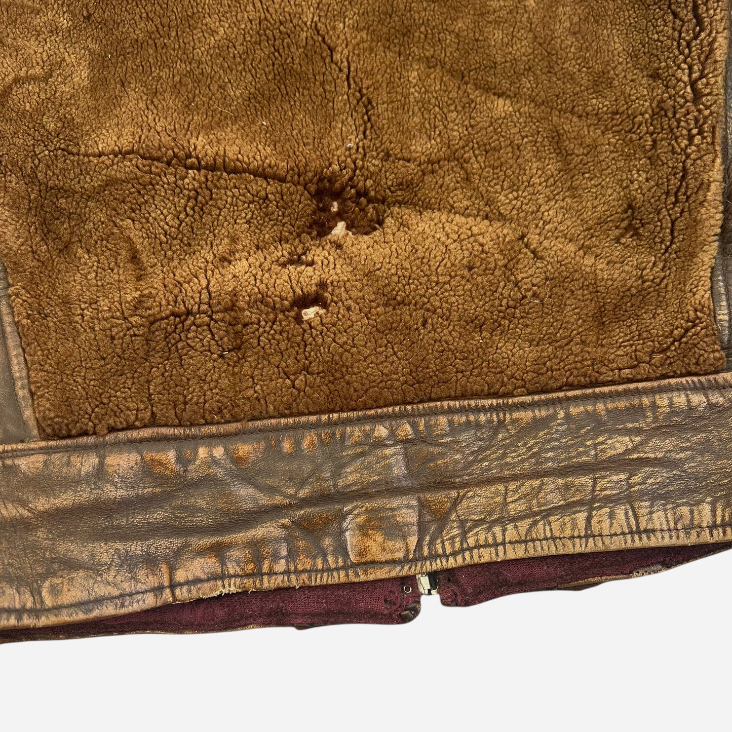 1930s Brown grizzly leather jacket (M)