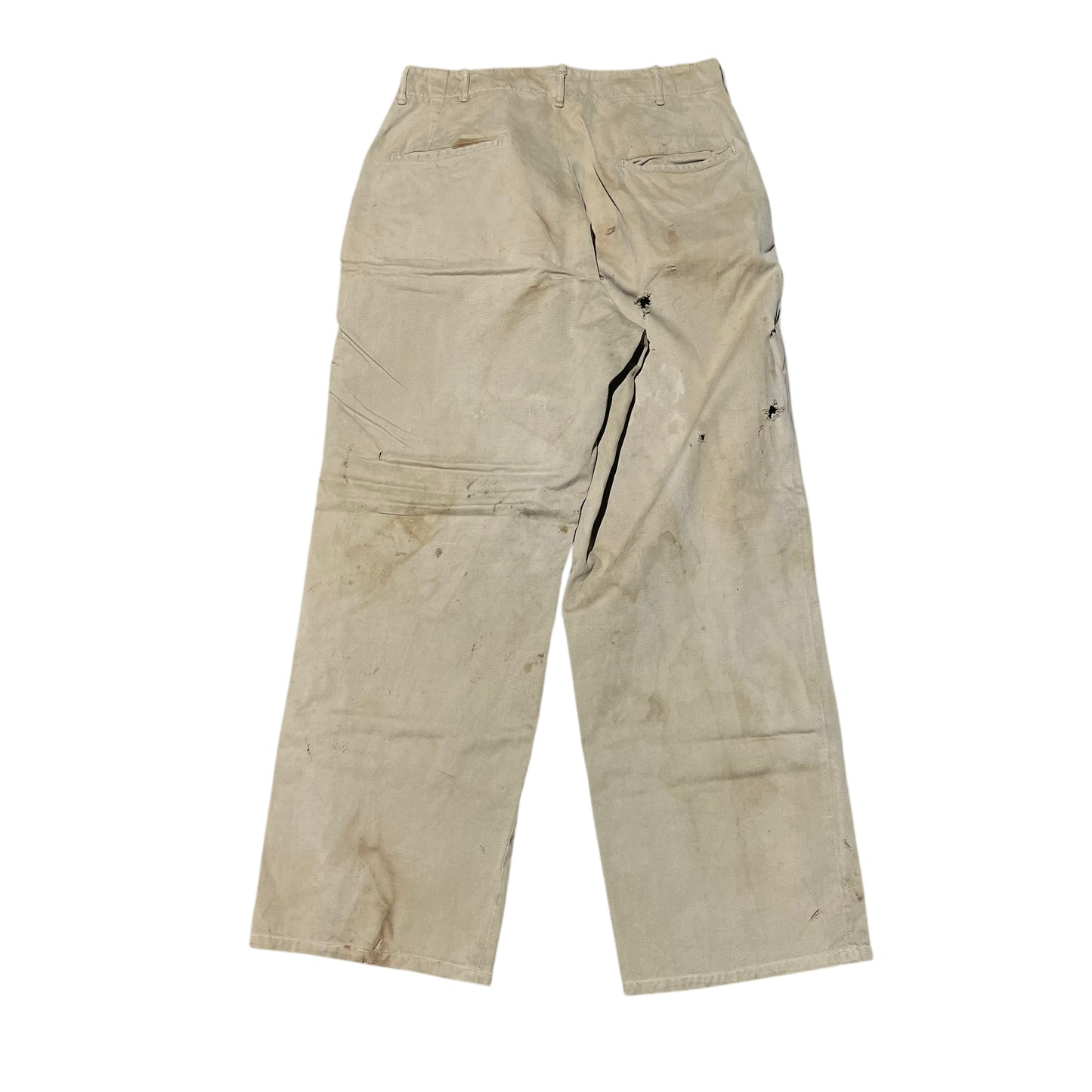 1940s US Army button fly khaki chino pants (31w)