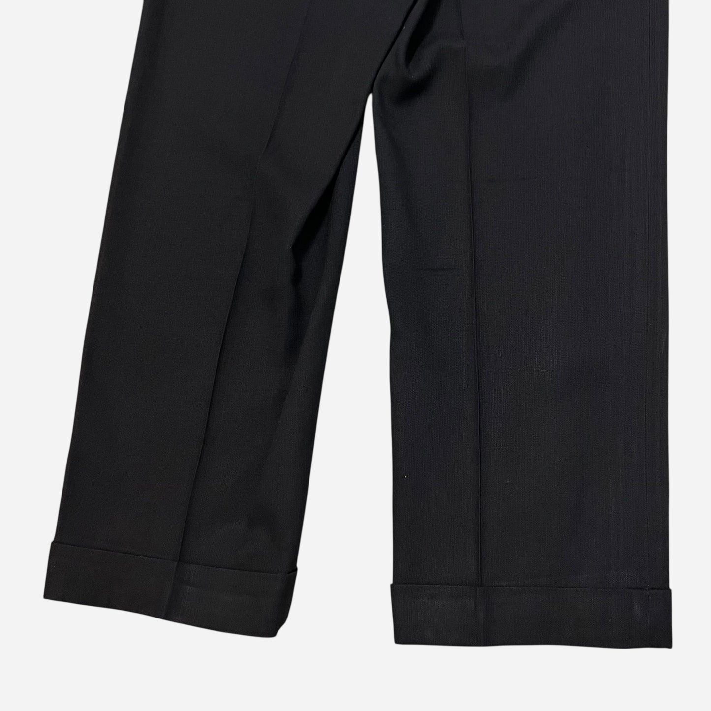 1950s Black rayon pants (31w)