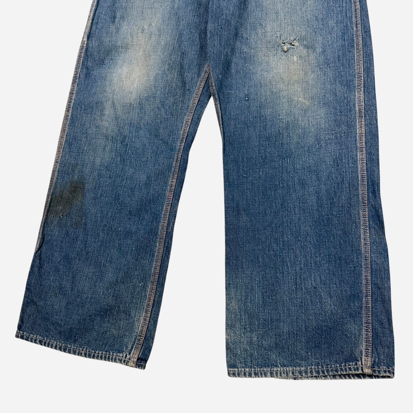 1950s Blue Gem button fly jeans (35w)