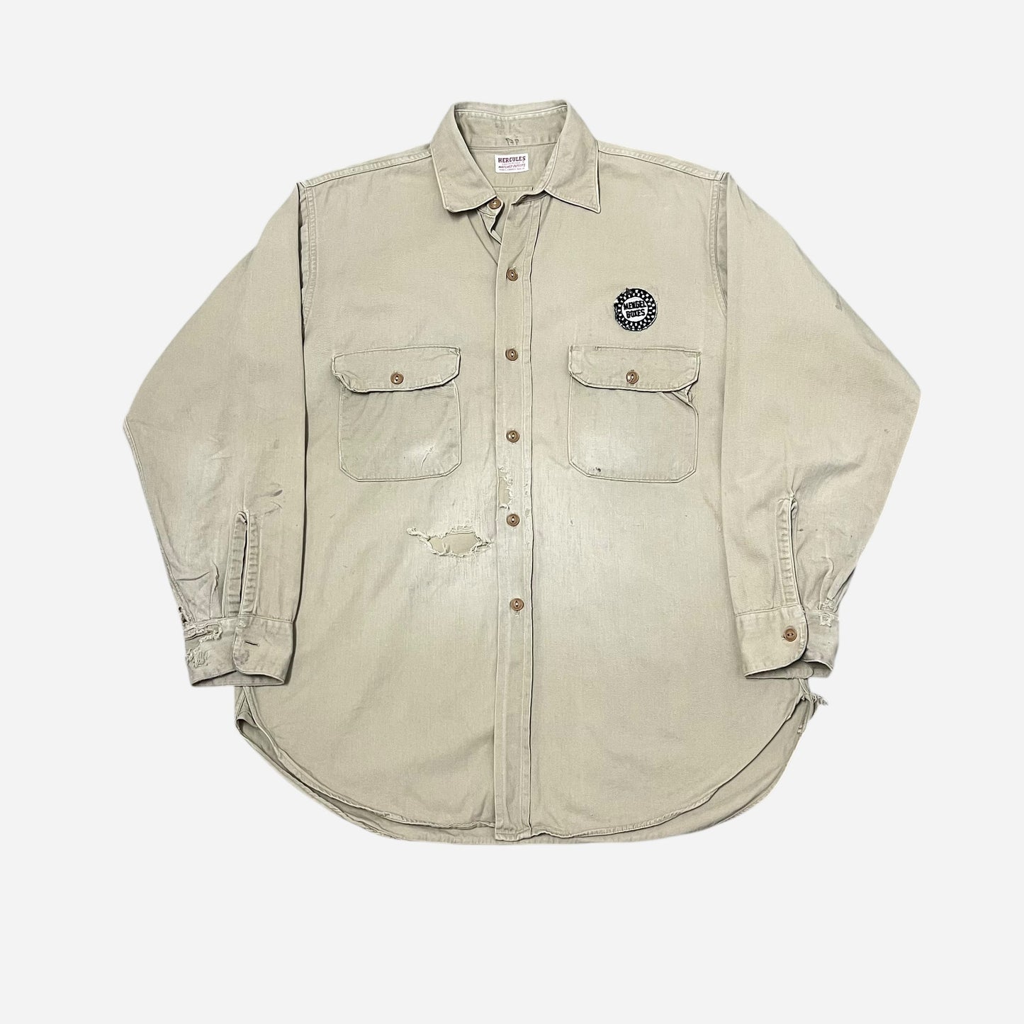 1950s Hercules khaki work shirt (L)