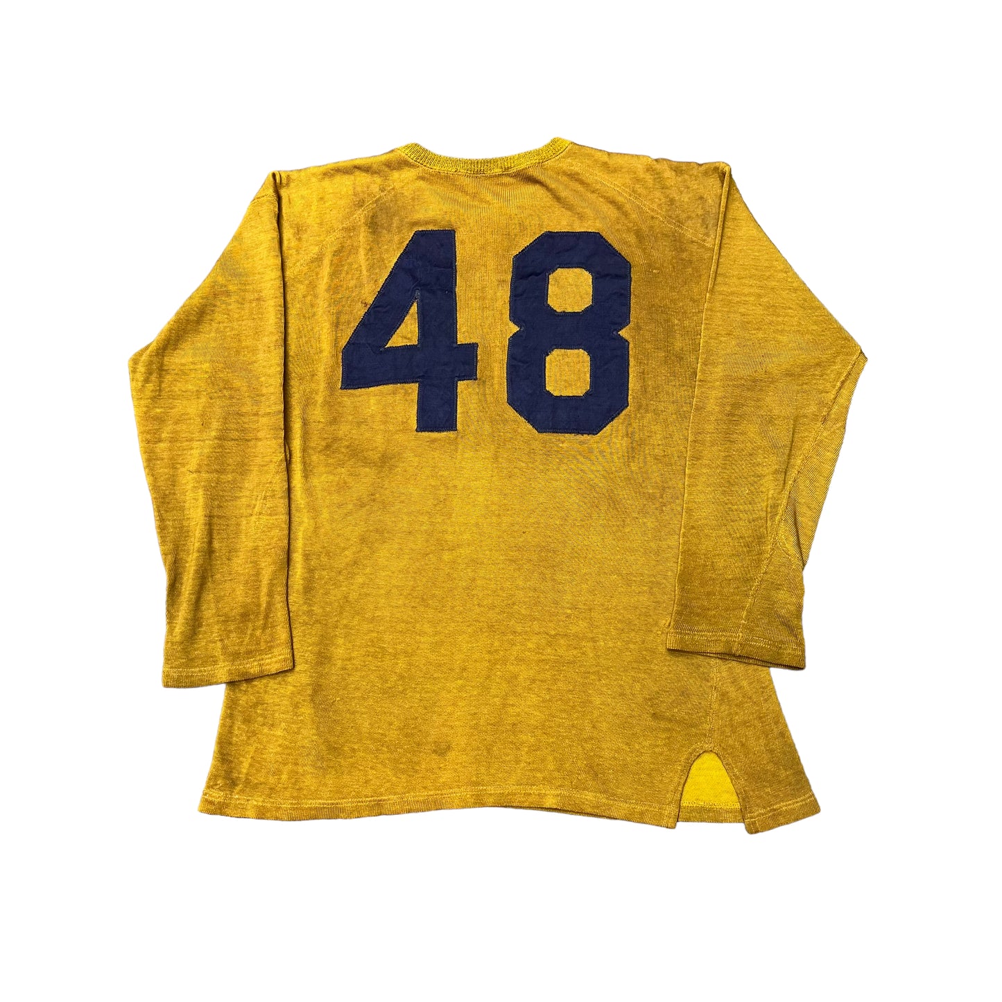 1940s-1950s Rawling’s yellow rayon jersey (M)