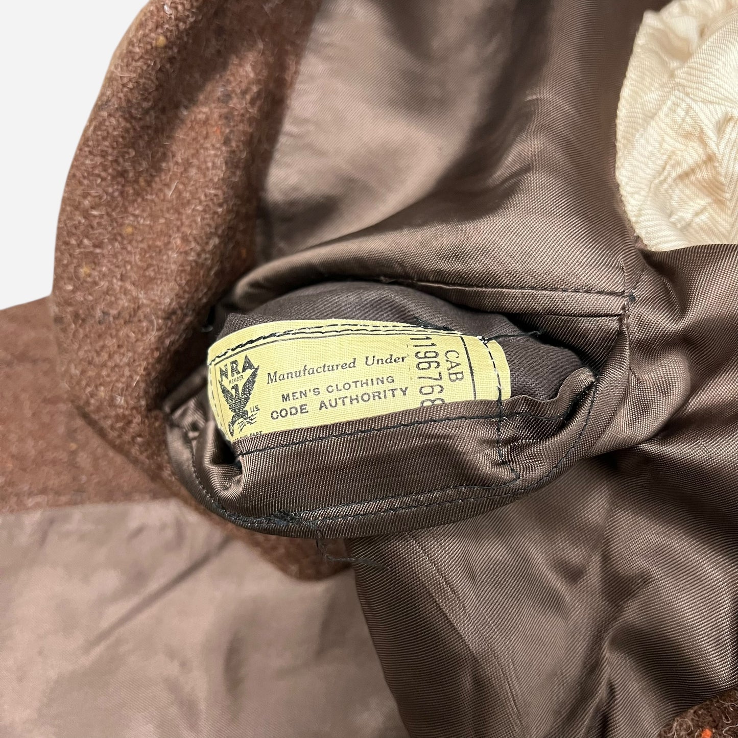 1930s NRA brown wool tweed patch pocket suit jacket (M)