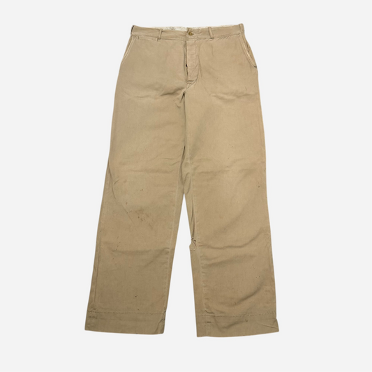 1940s Button fly khaki chinos (32w)
