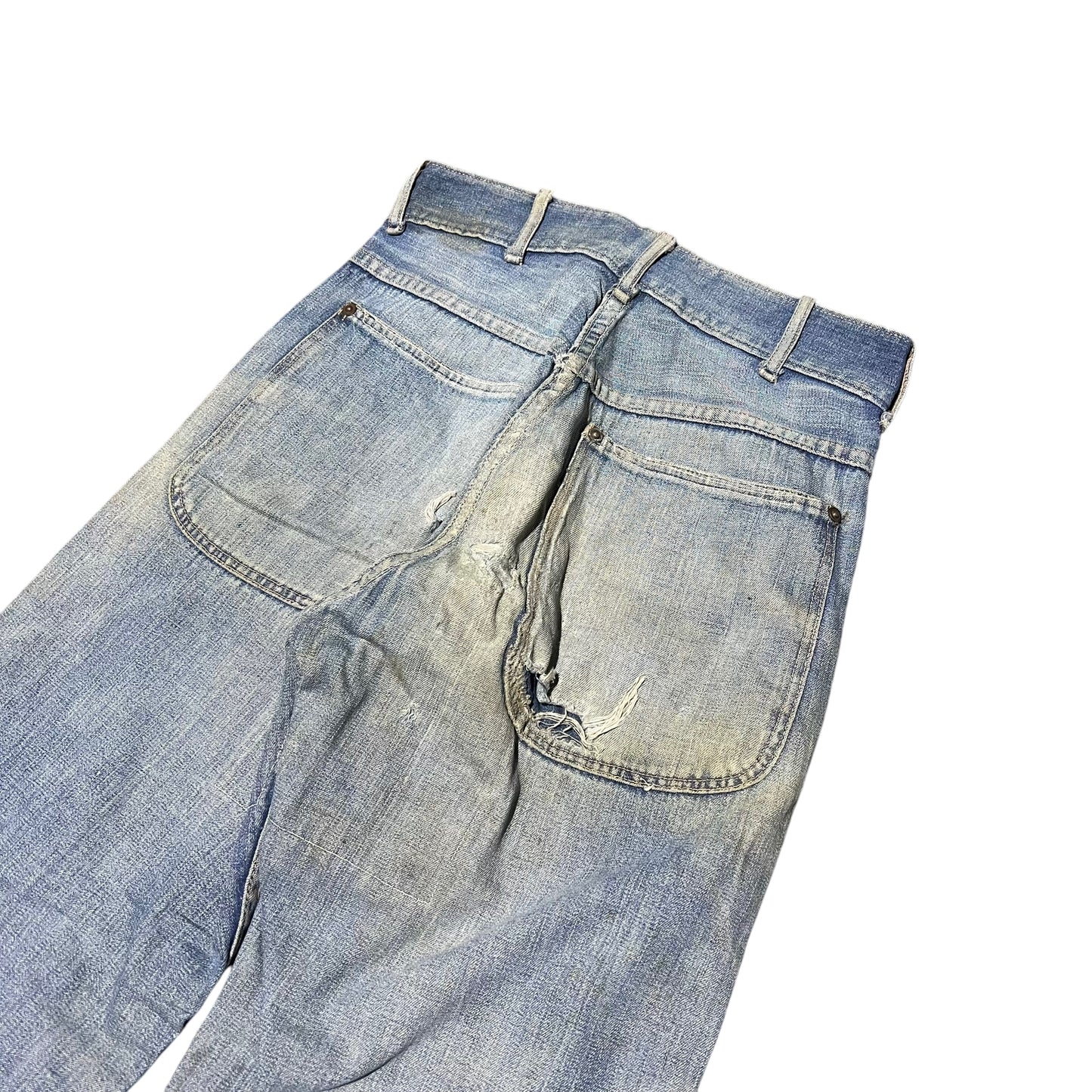 1940s Tractor donut button fly denim jeans (26w)