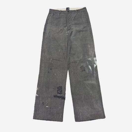 1930s 1940s Salt and pepper coltex wood button fly work pants (30w)