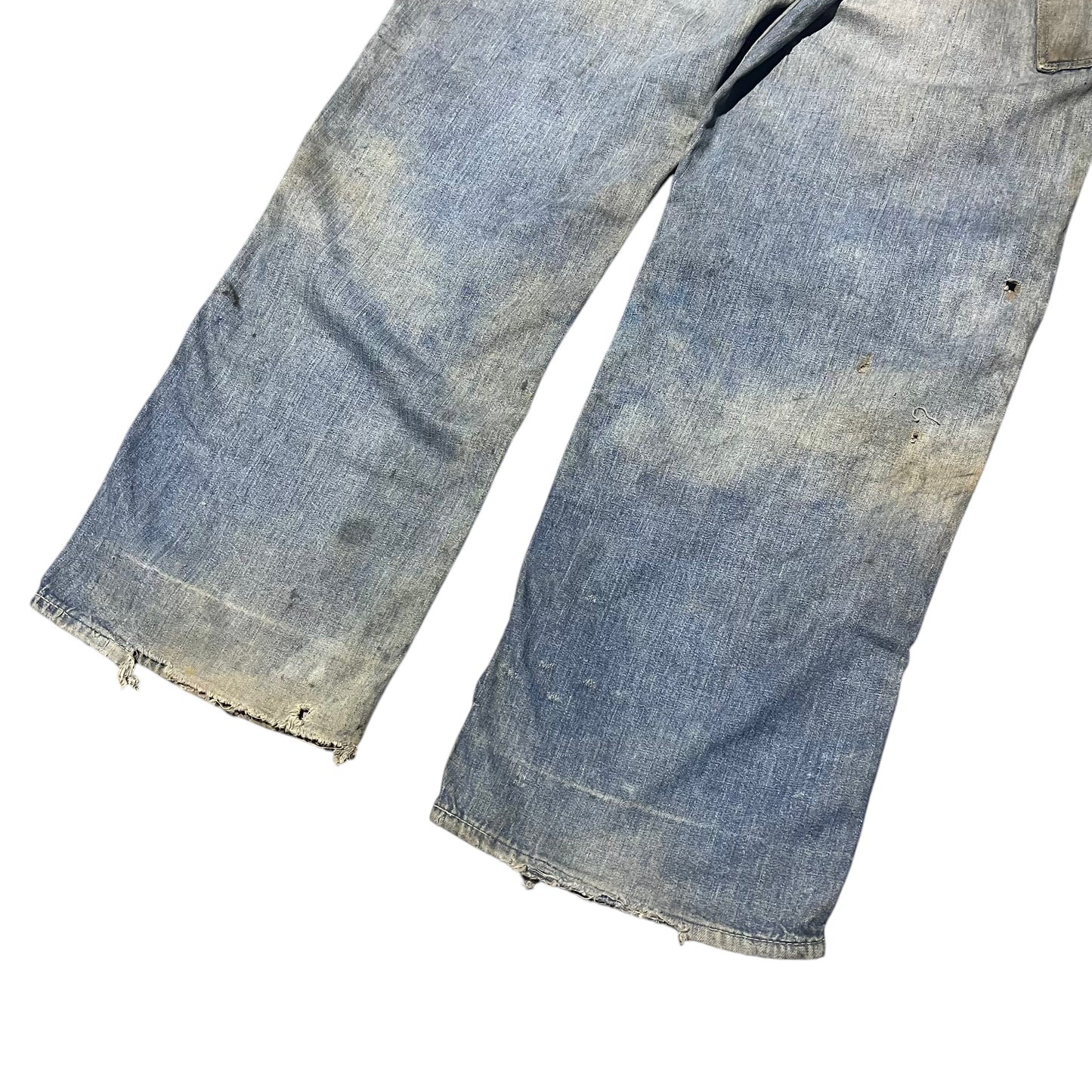 1930s Buckle back unbranded donut button denim jeans (29w)