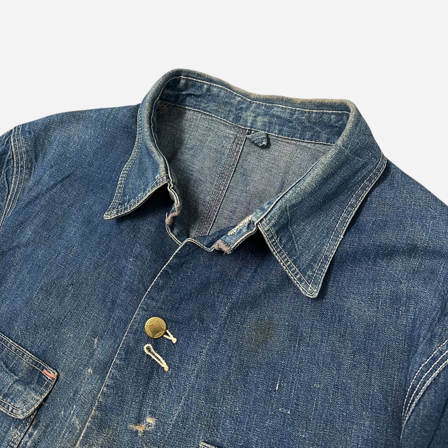 1950s Unbranded denim chore jacket (XL)