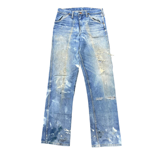 1960s Wrangler faded painted cowboy jeans (30w)