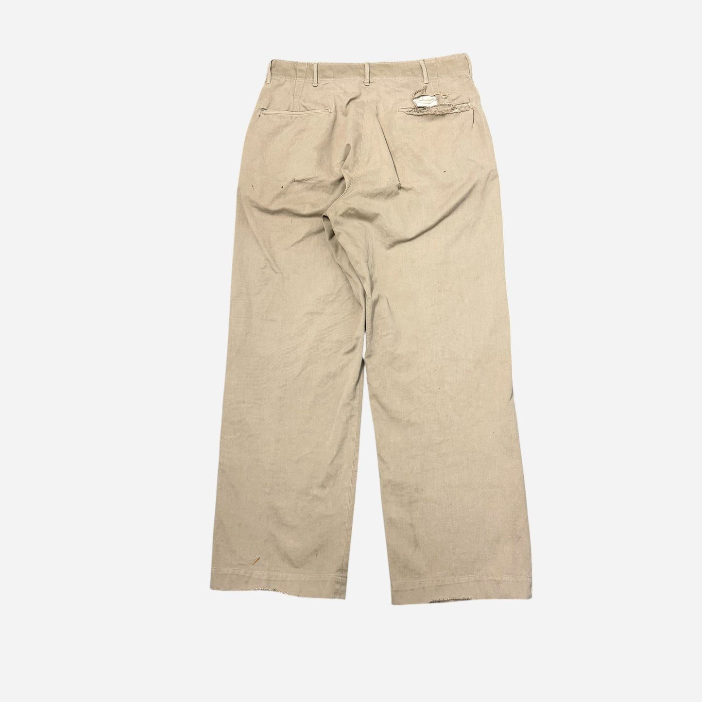 1940s WWII US Army button fly khaki chino pants (32w)