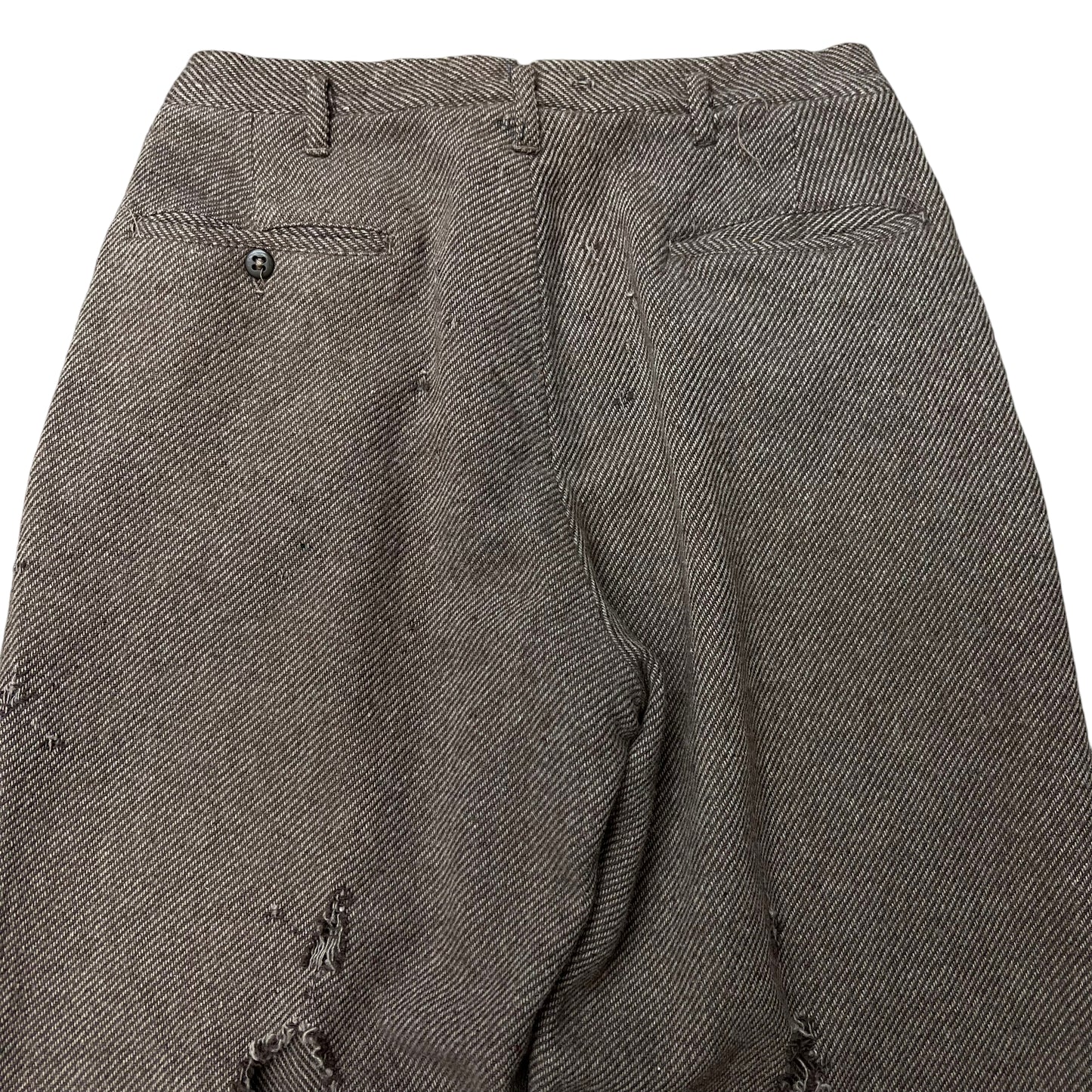 1940s Brown pleated tweed trousers (30w)