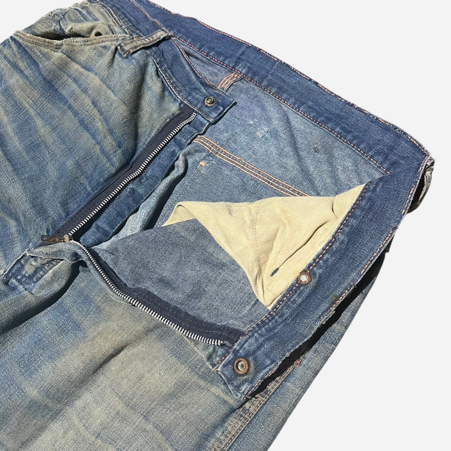 1950s Blue Bell heavily repaired carpenter denim jeans (34w)