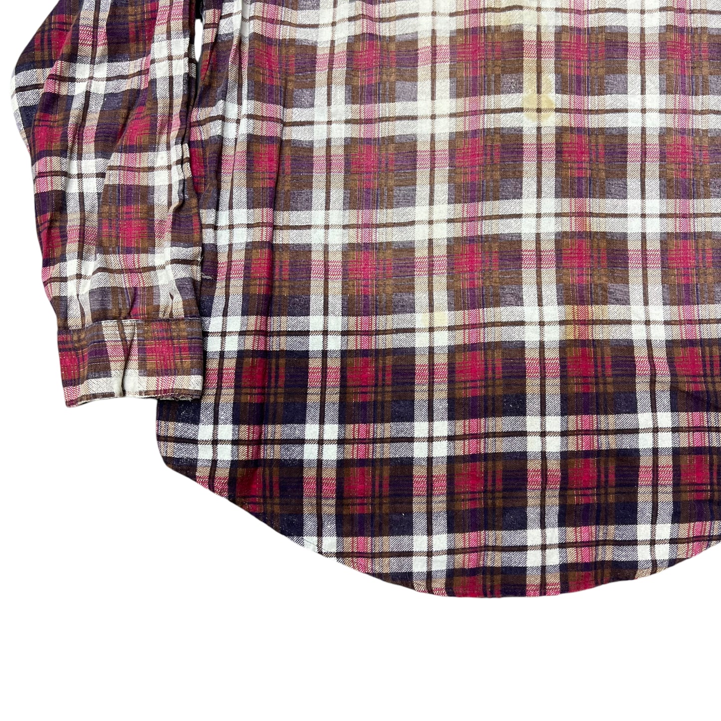 1950s Penney’s Big Mac burgundy plaid cotton shirt flannel (L)