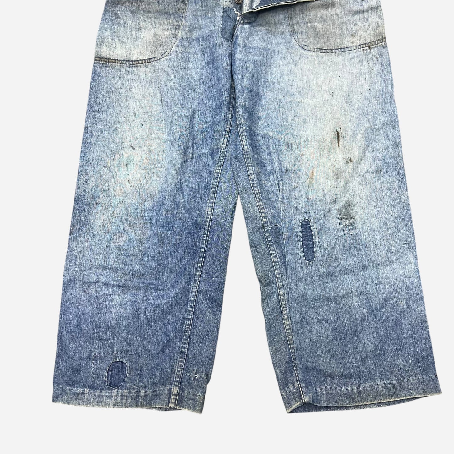1940s WWII USN 2nd pattern fatigue pocket denim dungarees (33w)