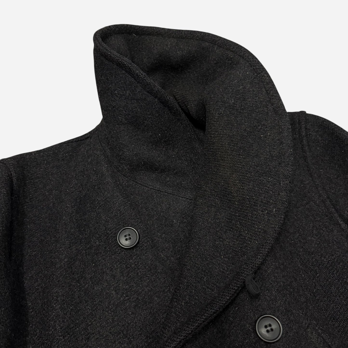 1930s Field & Stream black wool double breasted mackinaw coat (L/XL)