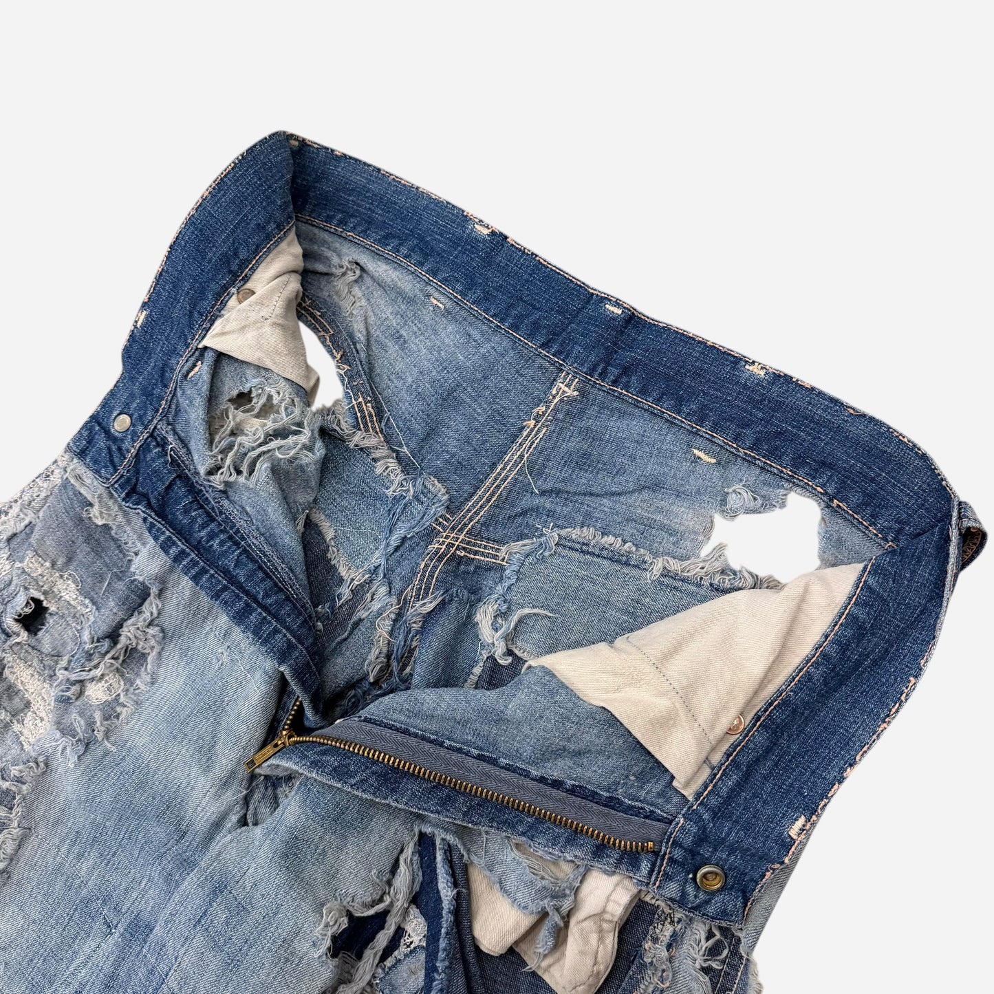 1940s As Is Union Made heavily repaired denim carpenter jeans (29w)