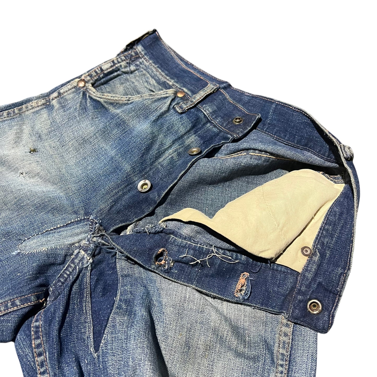 1940s Sanforized donut button fly denim jeans (25w)