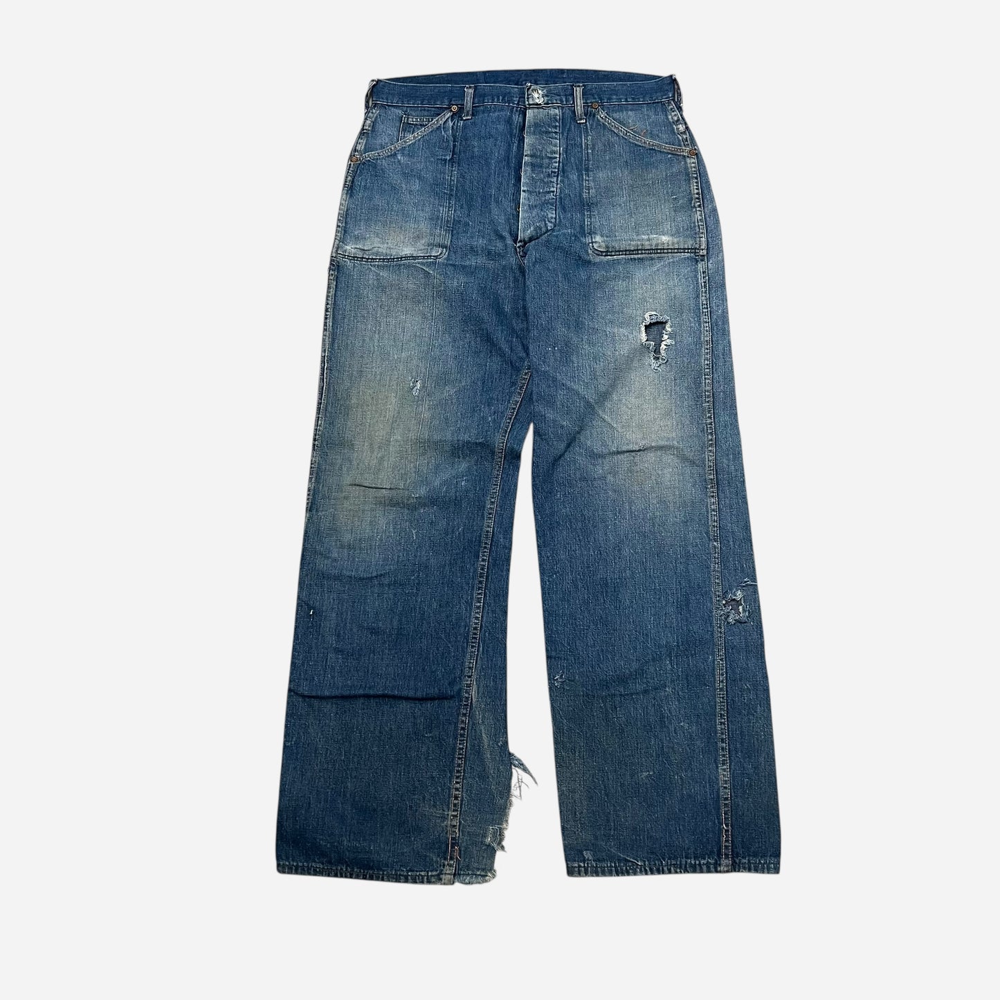 1940s Fatigue pocket donut button fly jeans (33w)